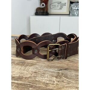 Hobbs Made In Italy Brown Leather Belt Size S/M